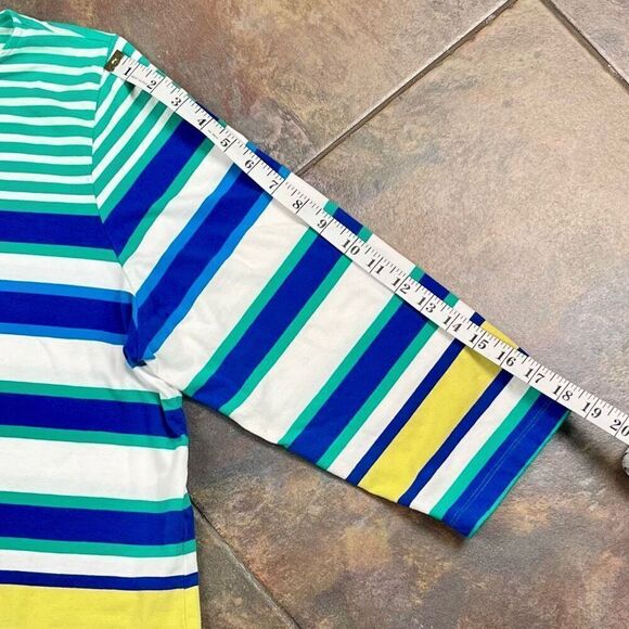 Ruby Rd. Favorites Striped 3/4 Sleeve Top 2X - Picture 4 of 11